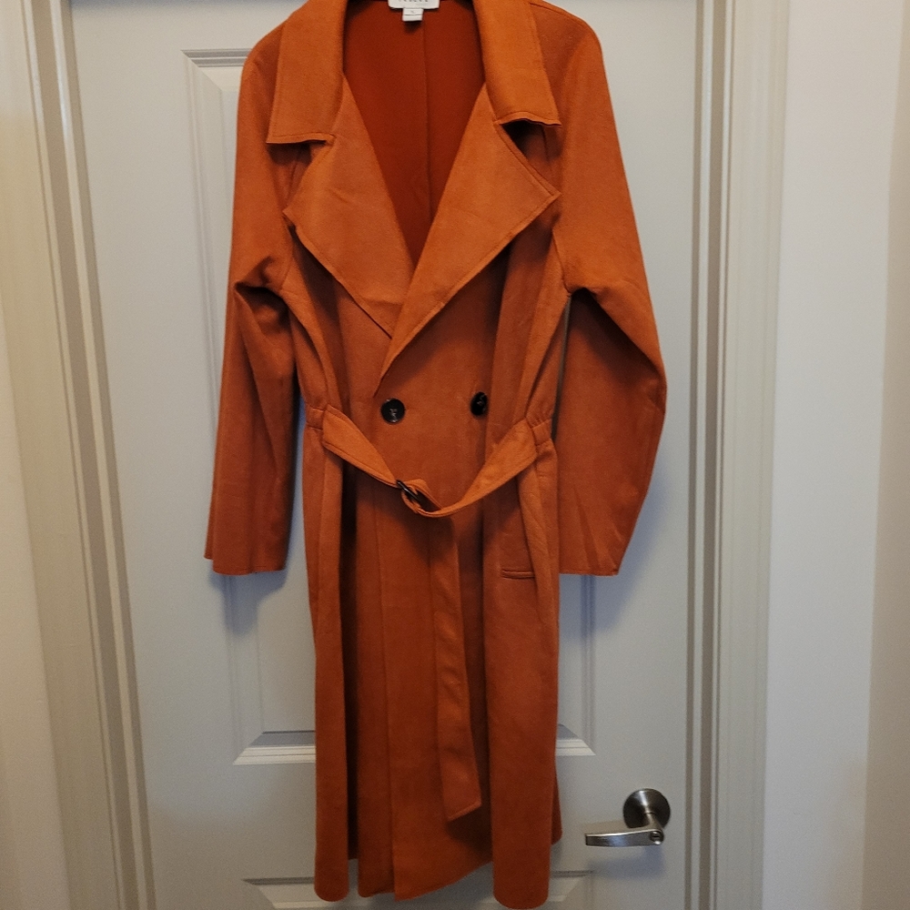 Favlux Faux Suede trench coat
